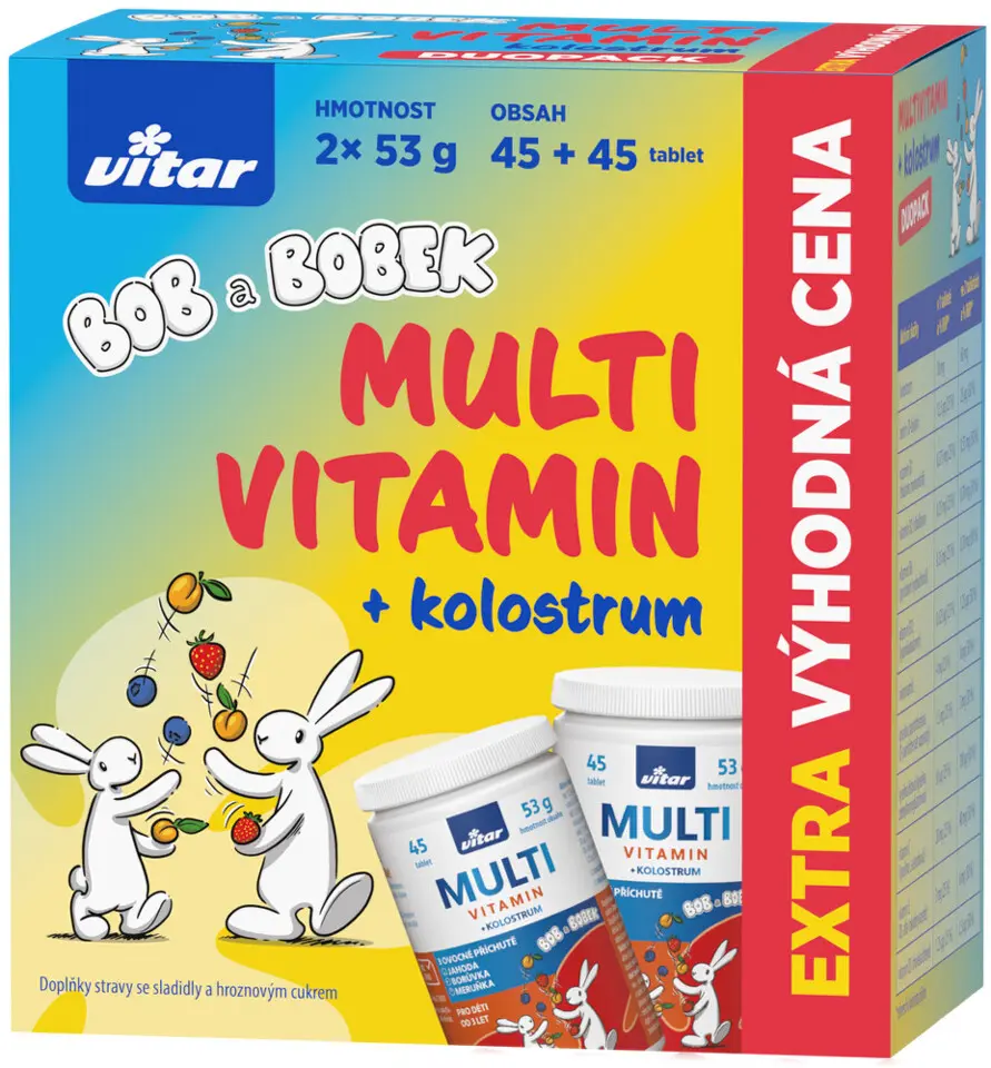 13033-vitar multivitamin+kolostrum bob a bobek tbl.2x45 13033-vitar multivitamin+kolostrum bob a bobek tbl.2x45